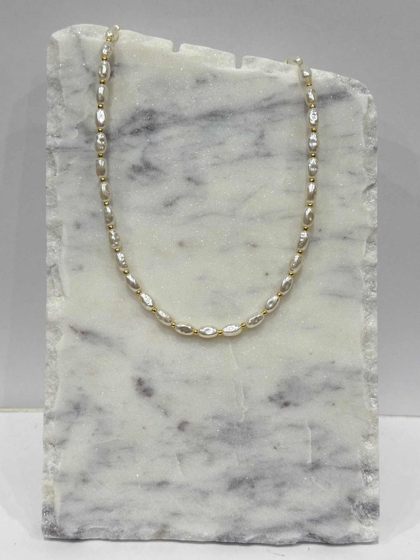 Gold Pearl Necklace