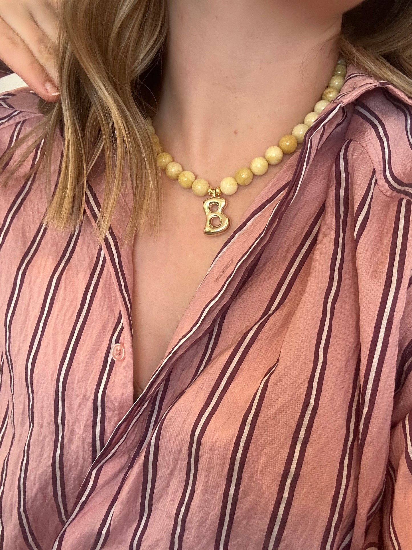 Yellow Beaded Necklace