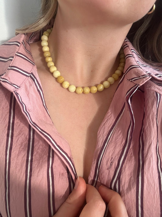 Yellow Beaded Necklace