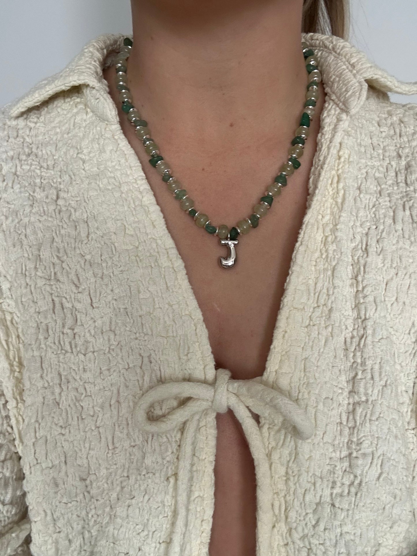 Jade Initial Necklace