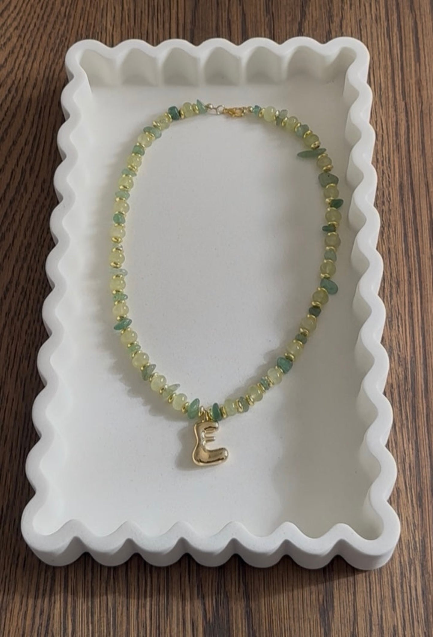 Jade Initial Necklace