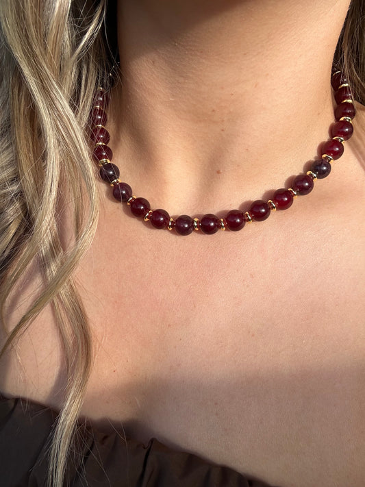 Cherry Beaded Necklace