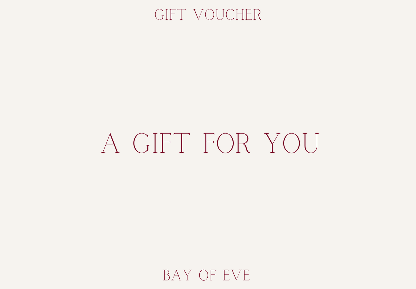 Bay of Eve Gift Voucher