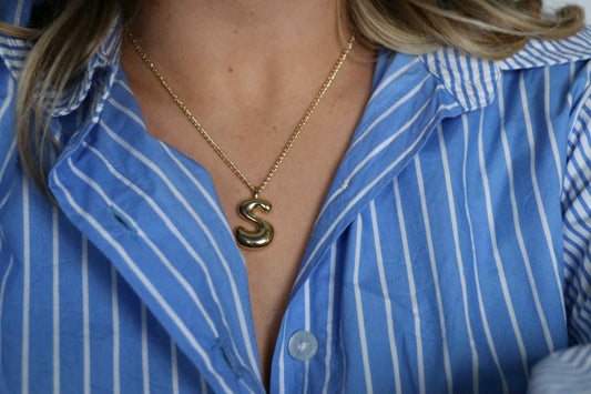 Large Initial Chain Necklace