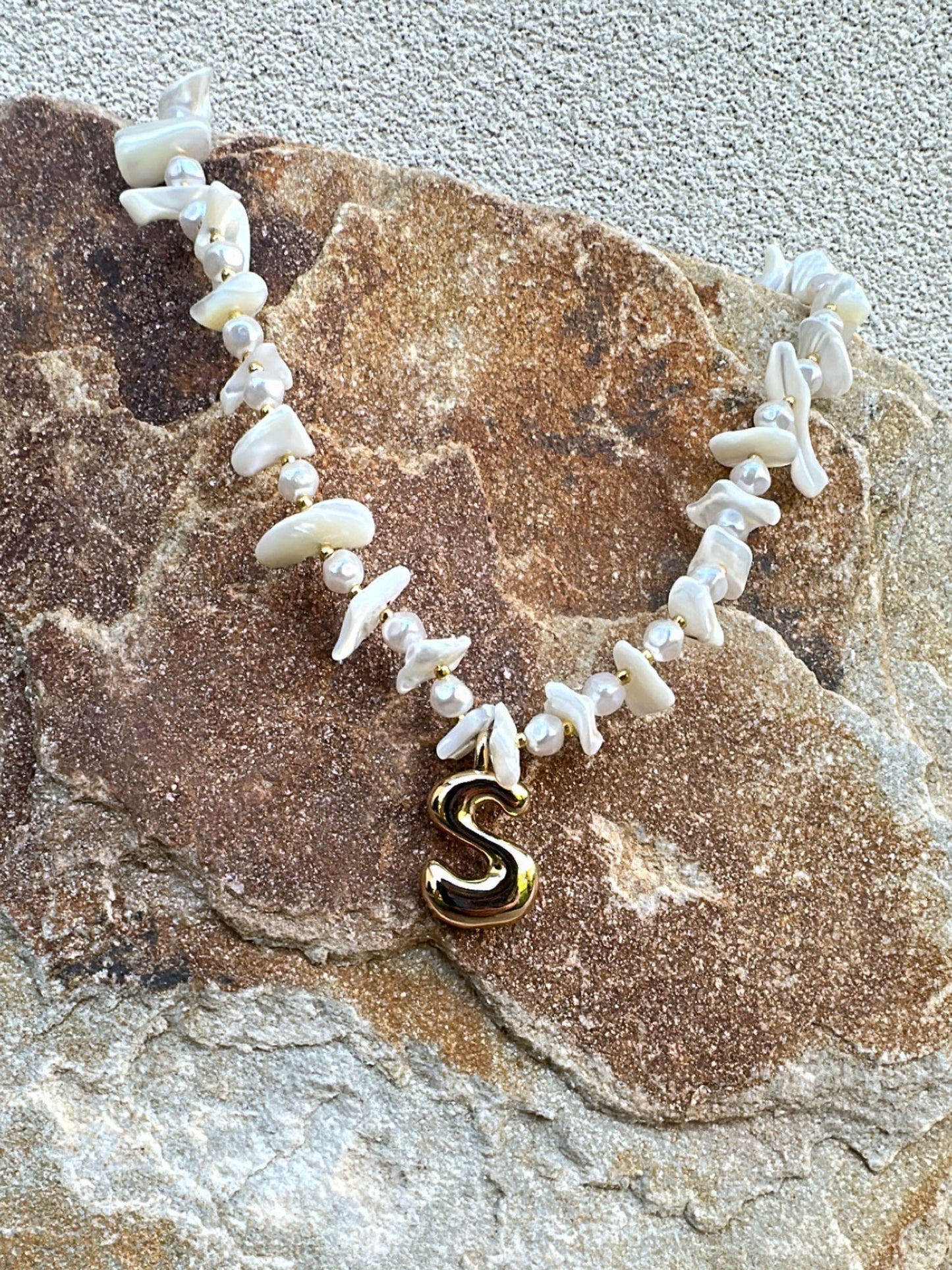 Ivory Shell and Pearl Necklace