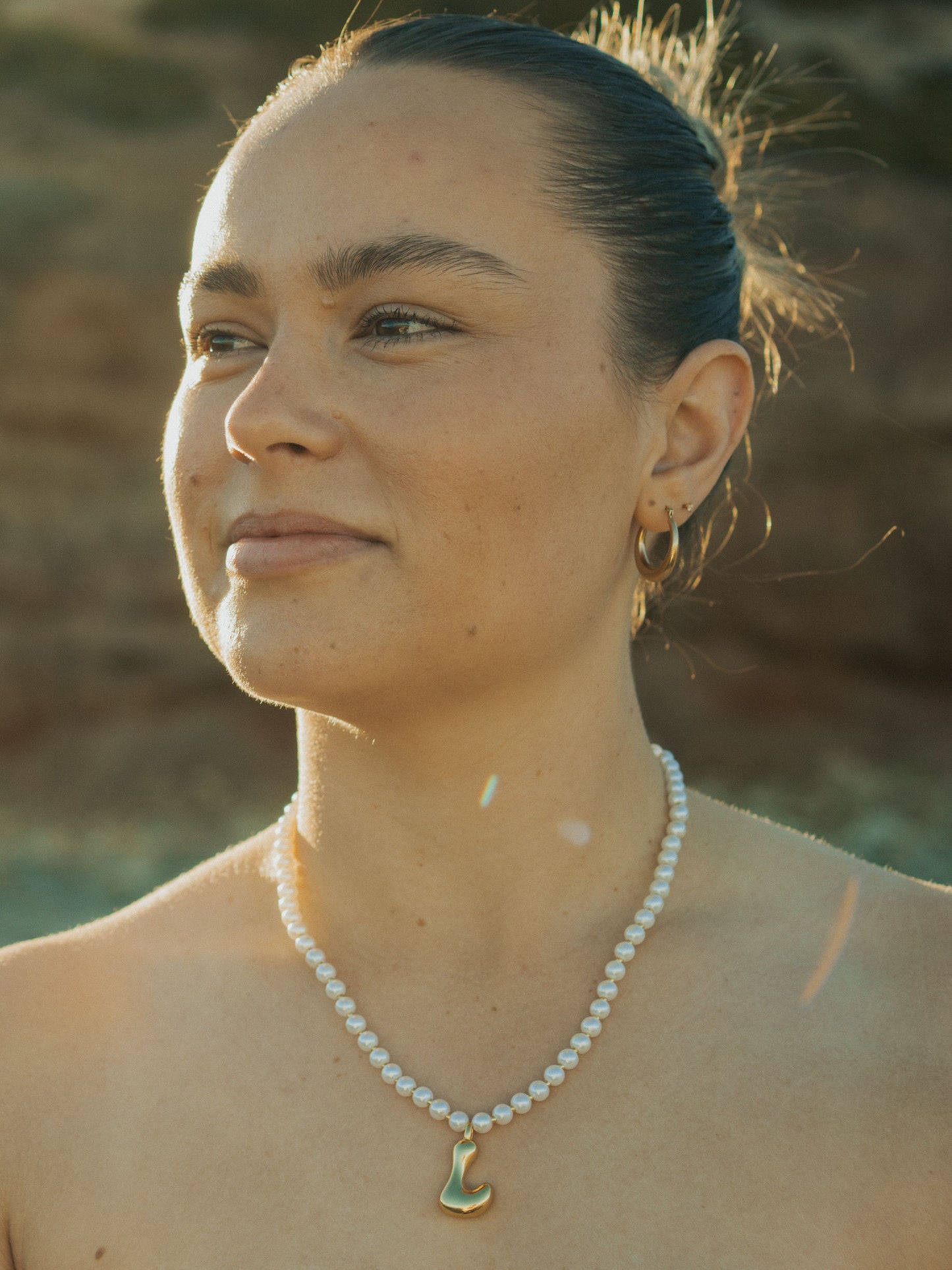 Pearl Initial Necklace