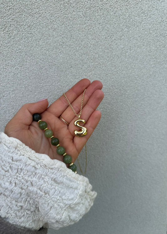 Forrest Green Beaded Necklace