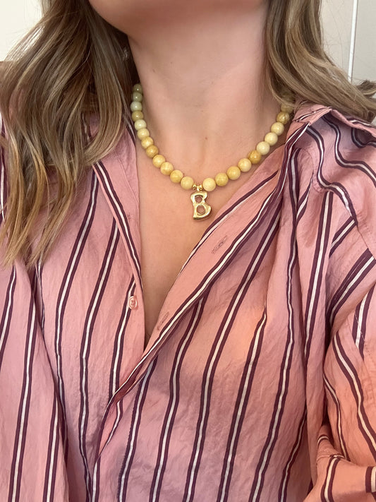 Yellow Beaded Necklace