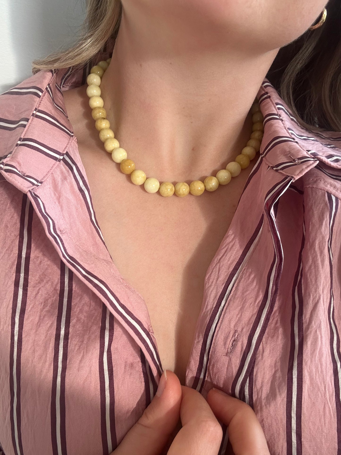 Yellow Beaded Necklace
