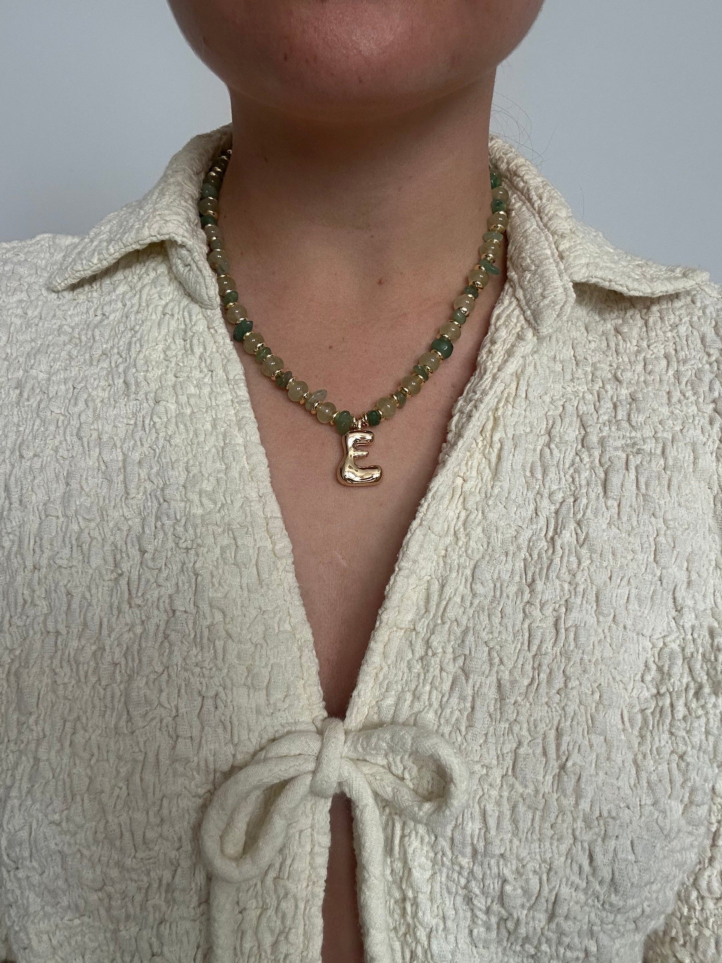 Jade Initial Necklace