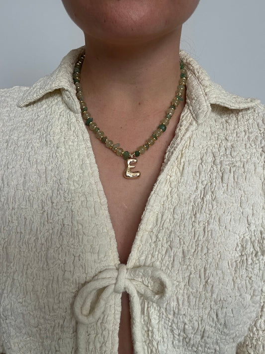 Jade Initial Necklace