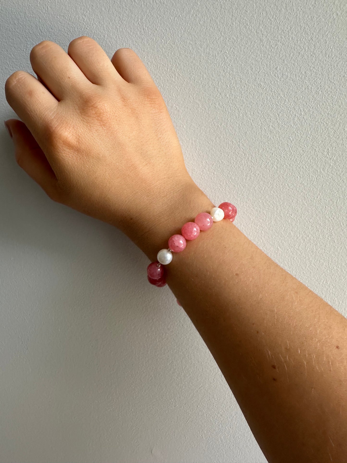 Pink Glass Bracelet