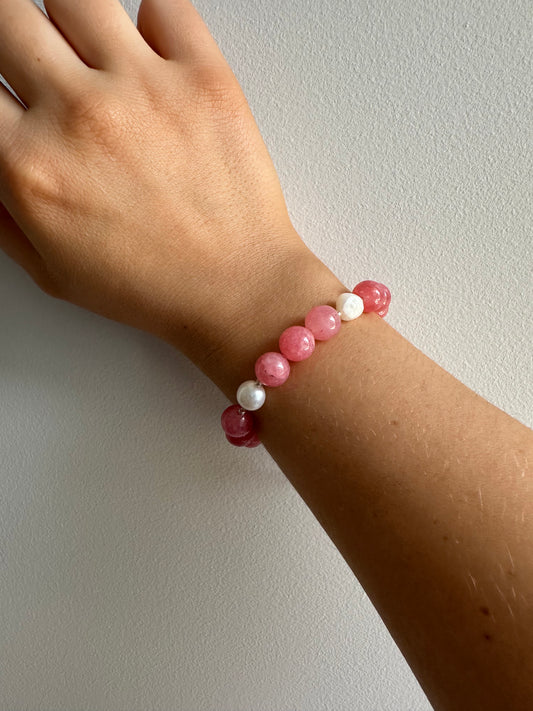 Pink Glass Bracelet