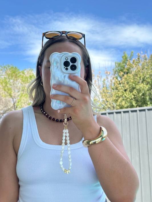 Large Pearl Phone Wrist Strap