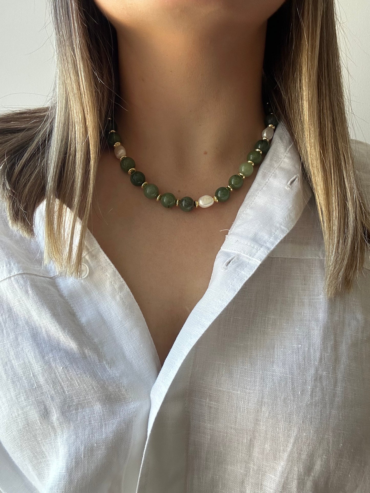 Green Pearl Necklace
