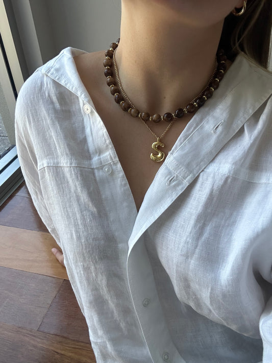 Brown Beaded Necklace