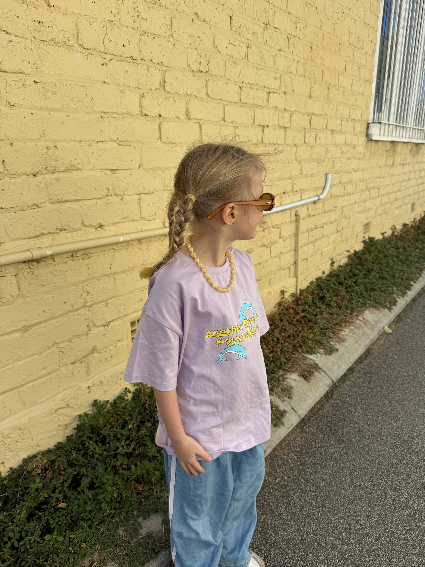 Yellow Beaded Mini Necklace